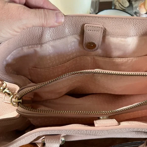 Kate Spade Larchmont Avenue Blush Evangeline Satchel Bag - Picture 3 of 14